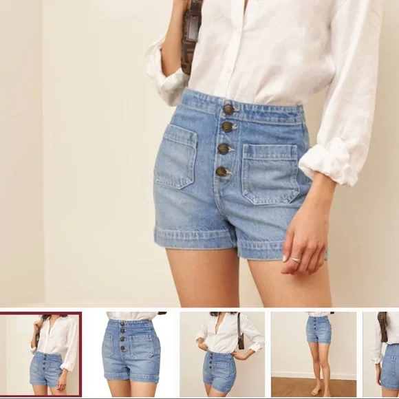 New with tags Reformation Eloise Jean Shorts size 27 Amazing